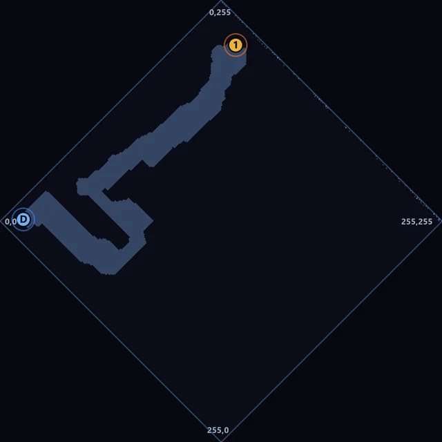 Mapa de Icarus con el spot de Dark Phoenix marcado